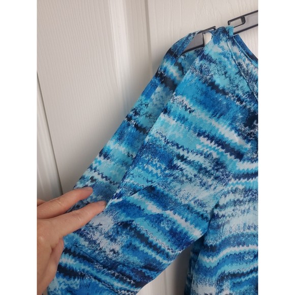 AB Studio Cold Shoulder Top with Layered Internal Cami, Size Small - Picture 2 of 6